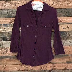 James Perse Sheer Slub Side Panel Shirt